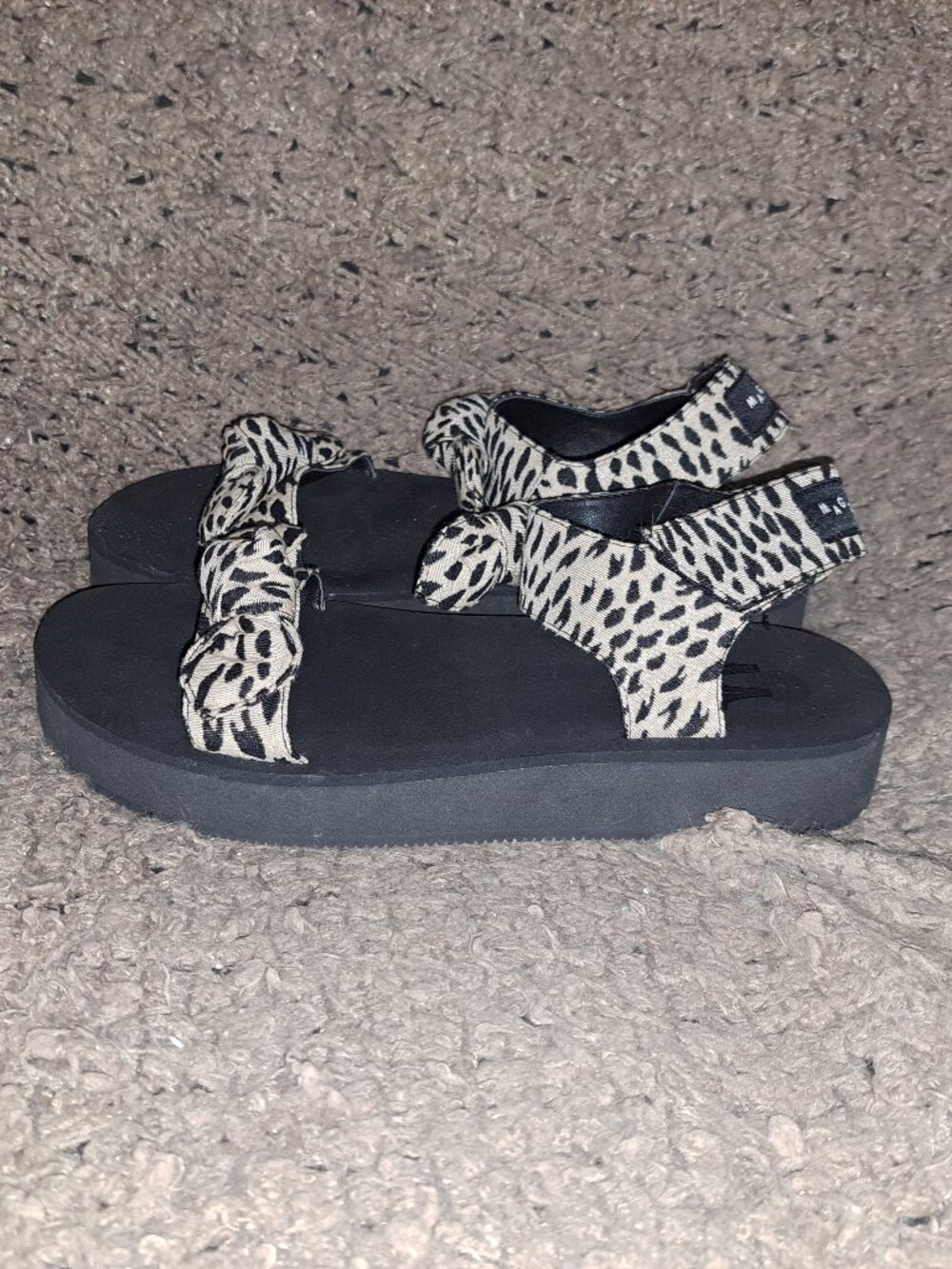 MAGUIRE-Marsala-Leopard Print Sandals-Ankle Wrap/Bows-Sz 39-NWOB - Picture 2 of 8